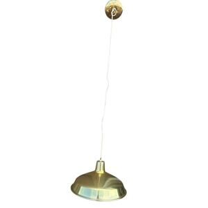 ✨ Vintage Mid-Century Industrial Brass Pendant Light Fixture Hanging Lamp